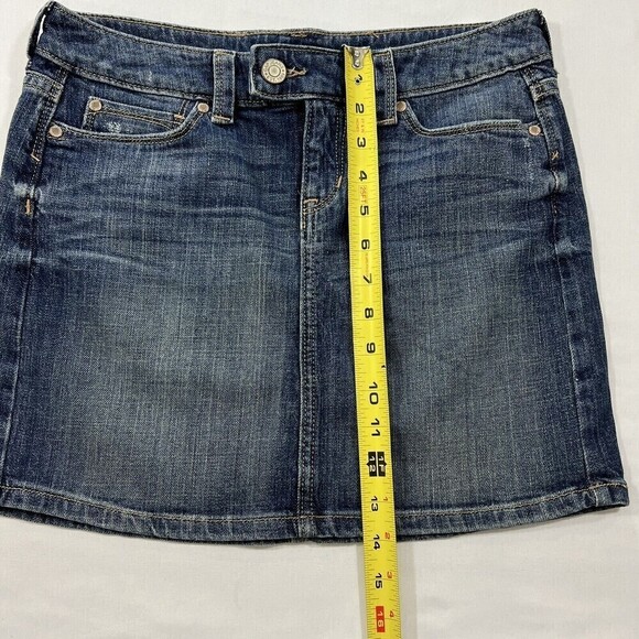 Gap Factory Women Denim Jean Skirts‎ Blue Mini Skirt Size 1 - Picture 7 of 7
